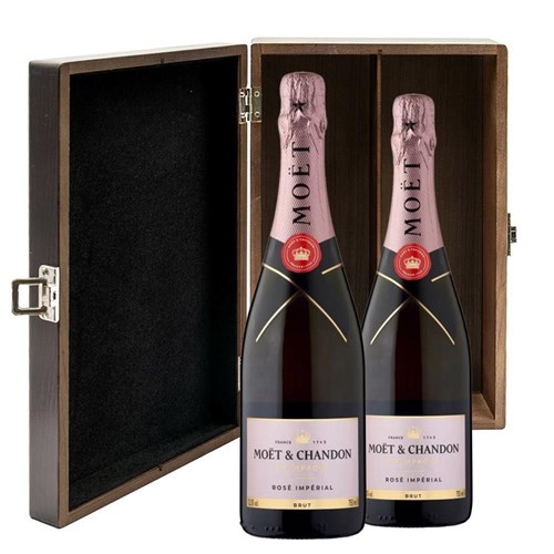 Moet & Chandon Rose Champagne 75cl Double Luxury Gift Boxed Champagne